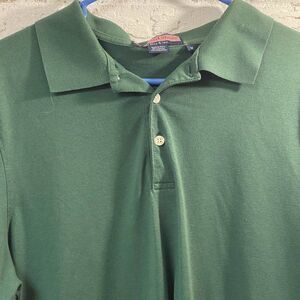 Vineyard Vines Green Short Sleeve Pique Whale Logo Polo Shirt Golf M
